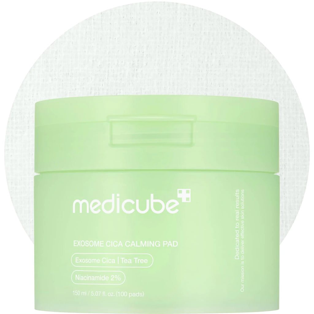 medicube Exosome CICA Tea Tree Calming Toner Pads for Sensitive Skin with Centella Asiatica Help Reduce Redness & breakouts. Low-irritating & Hydrating Daily Care Korean Skincare Vegan (100 Pads)